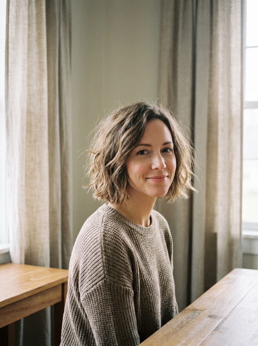 Weicher Undone Bob als Kurzhaarfrisuren Inspiration 2026